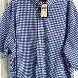 Ralph Lauren Men's Blue Gingham Shirt